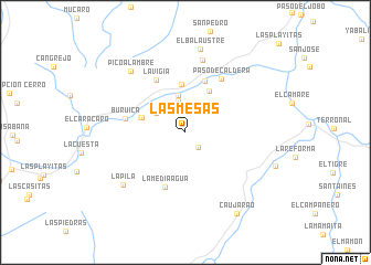 map of Las Mesas