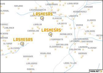 map of Las Mesas