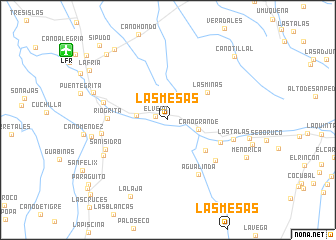 map of Las Mesas