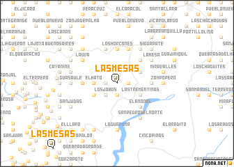 map of Las Mesas