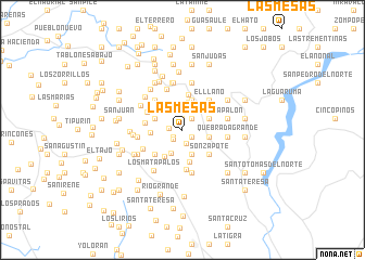 map of Las Mesas