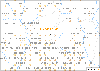 map of Las Mesas