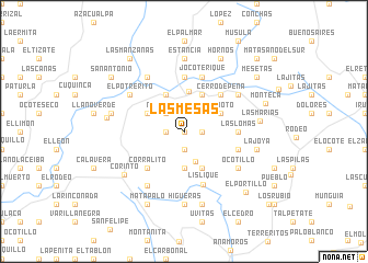 map of Las Mesas