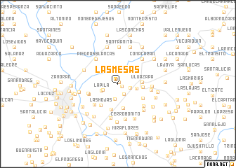 map of Las Mesas