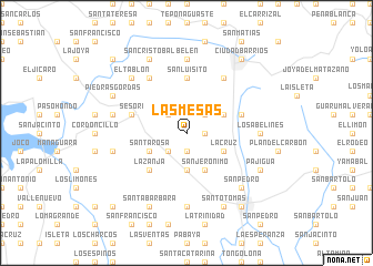 map of Las Mesas