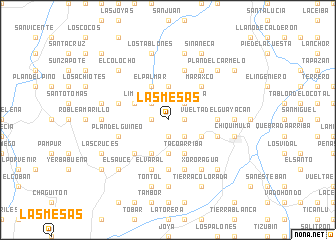 map of Las Mesas