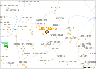 map of Las Mesas