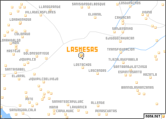 map of Las Mesas