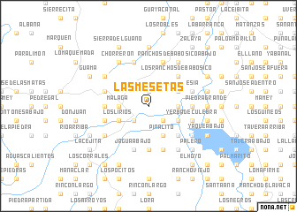 map of Las Mesetas