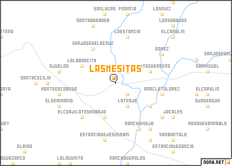 map of Las Mesitas