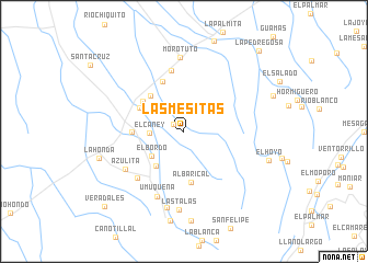 map of Las Mesitas