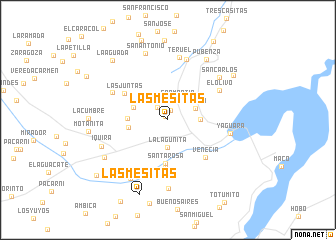 map of Las Mesitas