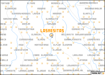 map of Las Mesitas