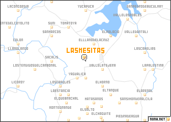 map of Las Mesitas