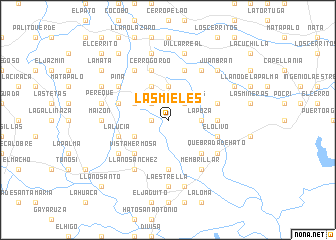 map of Las Mieles