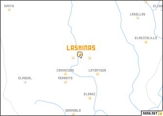 map of Las Minas