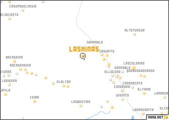 map of Las Minas