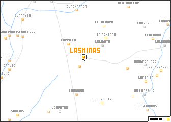 map of Las Minas