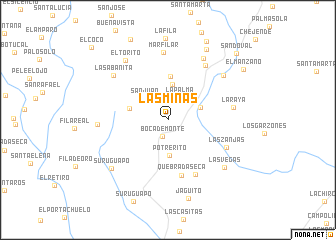 map of Las Minas