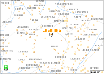 map of Las Minas