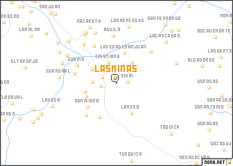 map of Las Minas