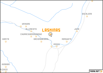 map of Las Minas