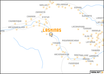 map of Las Minas