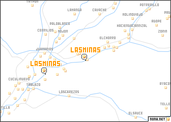 map of Las Minas