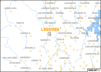 map of Las Minas