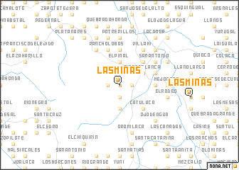 map of Las Minas