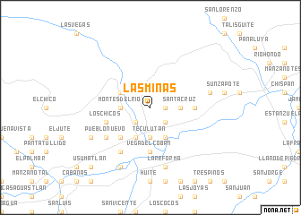 map of Las Minas