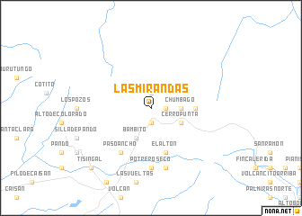 map of Las Mirandas