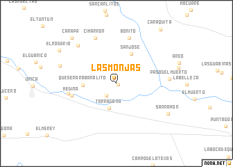 map of Las Monjas