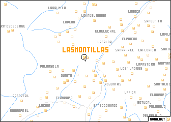 map of Las Montillas