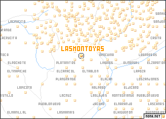 map of Las Montoyas