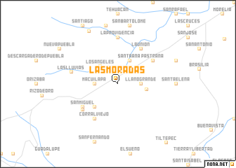 map of Las Moradas