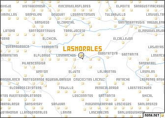 map of Las Morales