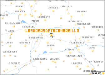 map of Las Moras de Tacambarillo