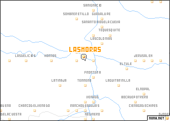 map of Las Moras