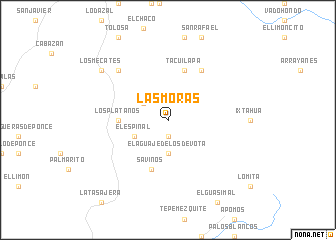 map of Las Moras