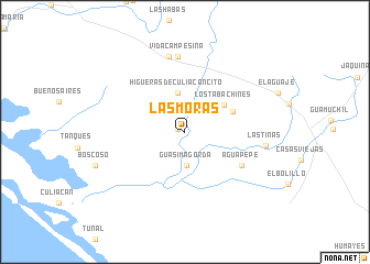 map of Las Moras