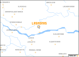 map of Las Moras