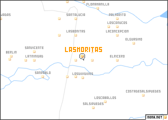 map of Las Moritas