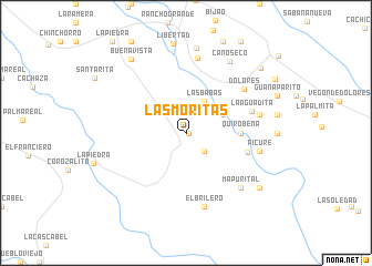 map of Las Moritas