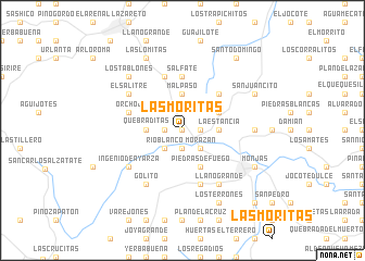 map of Las Moritas