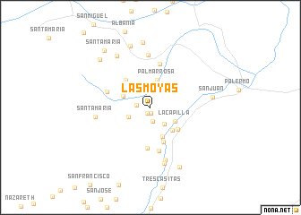 map of Las Moyas