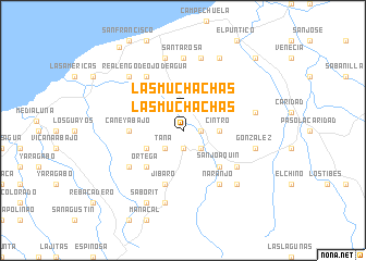 map of Las Muchachas