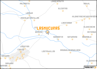 map of Las Múcuras