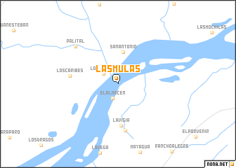 map of Las Mulas