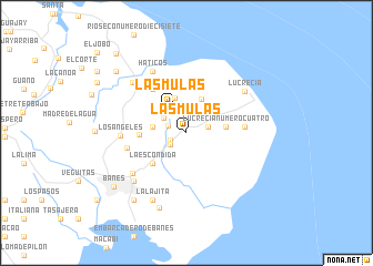 map of Las Mulas